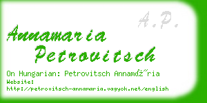 annamaria petrovitsch business card